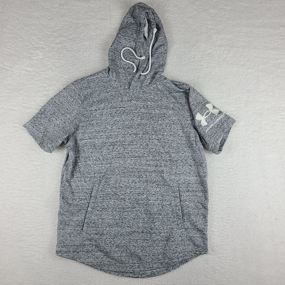 Under Armour Hoodie Mens Medium Gray Heathered Loose Sweater Activewear